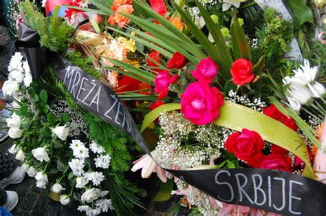 Over 8,000 muslim men and boys were killed. Srebrenica Commemoration | Flowers presented by Women In ...