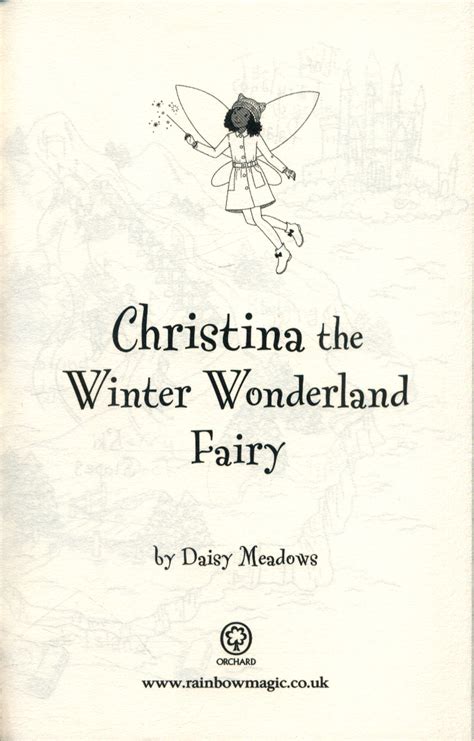 Christina The Winter Wonderland Fairy By Meadows Daisy
