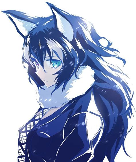 Orasnap Cute Anime Girl With Blue Hair And Wolf Ears