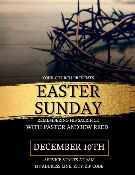 Easter Sunday Church Template Rustic Photoshop Templates Creative