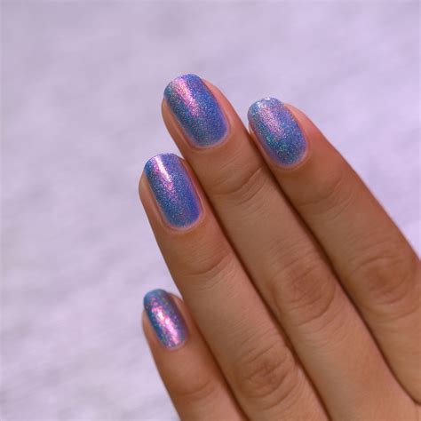 Ilnp Pool Party Vivid Iridescent Blue Holographic Jelly Nail Polish