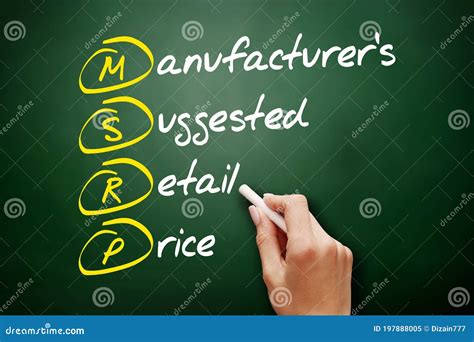 Msrp Manufacturer`s Suggested Retail Price Acronym Business Concept