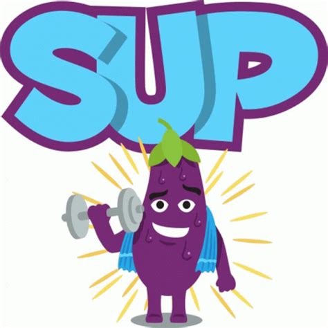 Sup Eggplant Life Sticker Sup Eggplant Life Joypixels Discover