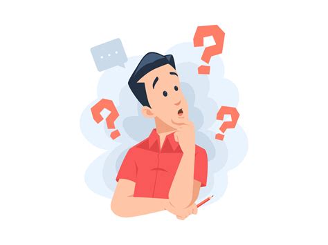 Confused Man With Question Mark Concept Flat Illustration 3475012