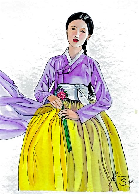 Hanbok Art Illustration Drawings Clayton Gibeau