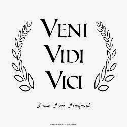 Borrowed from latin vēnī vīdī vīcī; Johnny's Blog: Veni Vidi Vici - Alexander the Great and ...