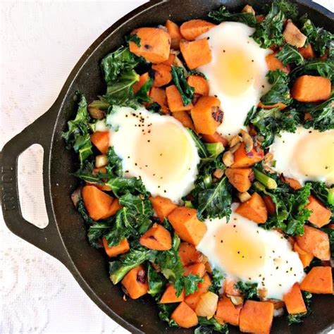 Sweet Potato And Kale Hash With Eggs With Images Sweet Potato Kale