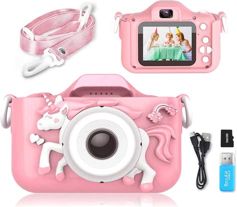 Ausky Kids Digital Camera Unicorn Mini Camera Kid Selfie Camera For