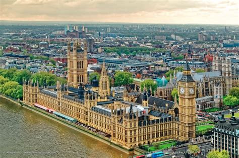 Fleuve La Tamise à Londres Le Parlement Big Ben Westminster