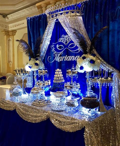 an you say wow to this masquerade candy dessert table 🎭 💖 bizziebeecreations wo… sweet 16