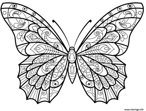 Coloriage Papillon Jolis Motifs 3