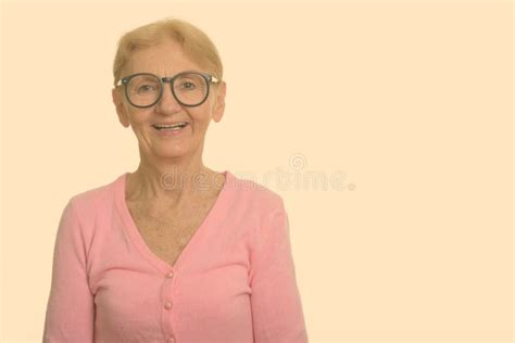Happy Senior Nerd Woman Smiling And Laughing While Wearing Geeky