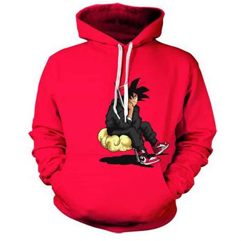 Check out our collection of dbz hoodies now. Red Goku Hoodie Dragon Ball Z $45.00 | Chill Hoodies ...