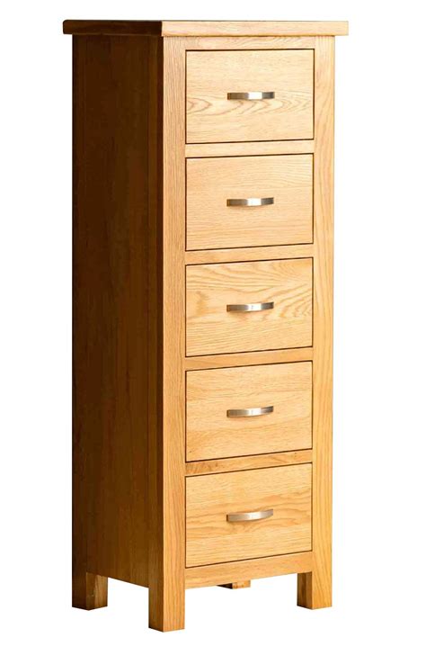 London Oak Tallboy Chest Of Drawers Bedroom Cabinet 5 Drawer Solid