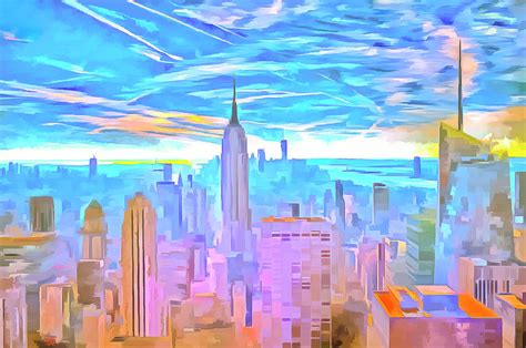 Manhattan Skyline Pop Art Photograph By David Pyatt Fine Art America