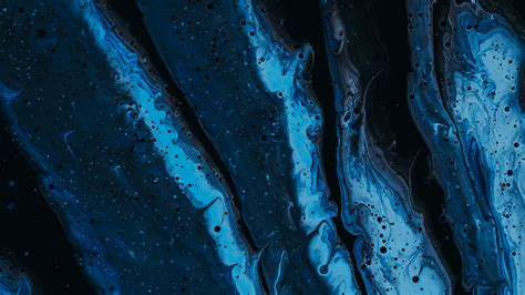 Wallpaper Id 3873 Stains Liquid Paint Abstraction Blue 4k Free
