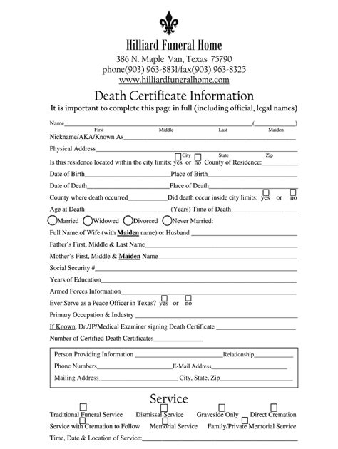 Death Certificate Texas Fill Out And Sign Online Dochub