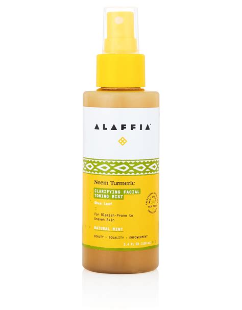 Alaffia Neem Turmeric Clarifying Facial Toner Mist Natural Mint 3 4