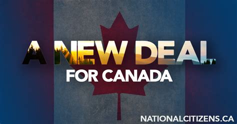 A new deal for asia. A New Deal for Canada - National Citizens Coalition