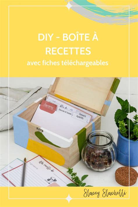 DIY Boîte à recettes avec fiches téléchargeables