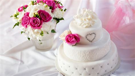 Download Beautiful Rose Cake Hd Background 4k Wallpaper Cakes Flowers