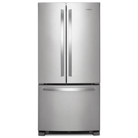 Whirlpool 221 Cu Ft 3 Door 33 In French Door Refrigerator With Ice