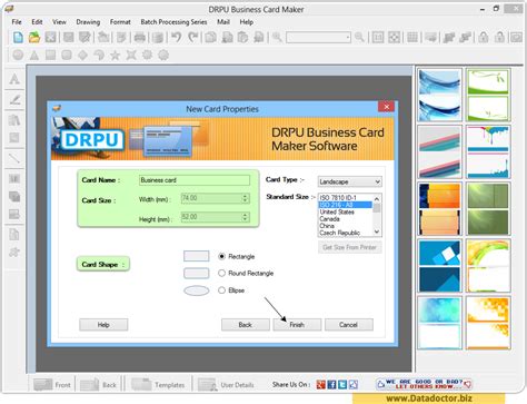 business card designing software create unique personal visiting cards