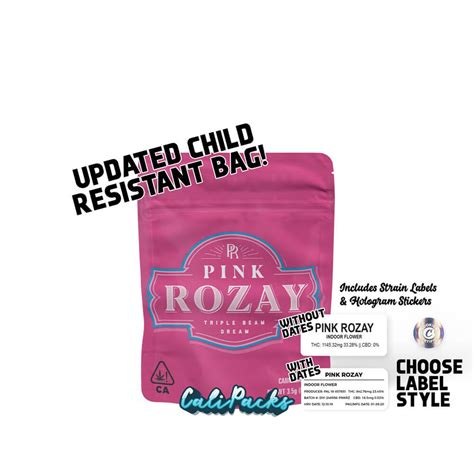 Cookies Pink Rozay 35g Bags With Hologram Stickers And Strain Labels