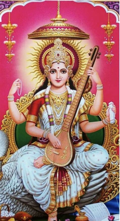 Saraswati Goddess Vasant Panchami Lord Saraswati Puja Veena Indian