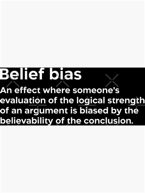 Belief Bias White Poster For Sale By Edimquotes Redbubble