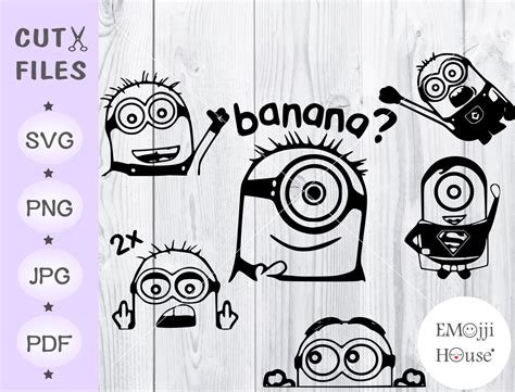 Minions Svg Despicable Me Banana Minions Silhouette Etsy Canada