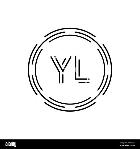 Initial Yl Logo Design Vector Template Creative Circle Letter Yl