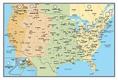 Large Detailed Map Of Area Codes And Time Zones Of The Usa Usa Maps ...