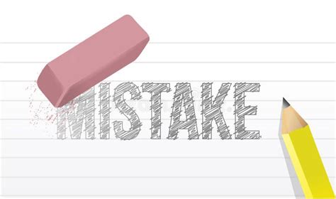 Erase Mistakes Concept Illustration Design Stock Illustration