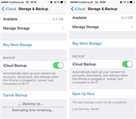 Iphone Unable To Create Icloud Backup Ask Different
