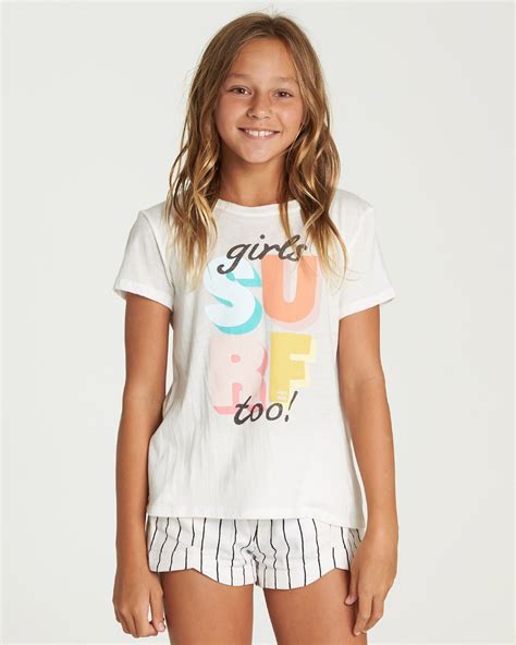Girls Surf Too T Shirt G484ubgi Billabong