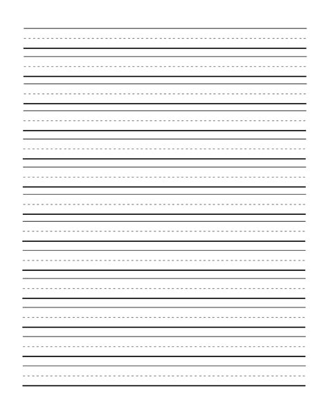 Free Writing Paper Template And 1st Grade Printable Lined Paper Free