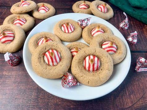You can use any flavor kiss you like for these delectable cookies! Hershey Kiss Gingerbread Cookies : Chocolate Dipped Soft ...
