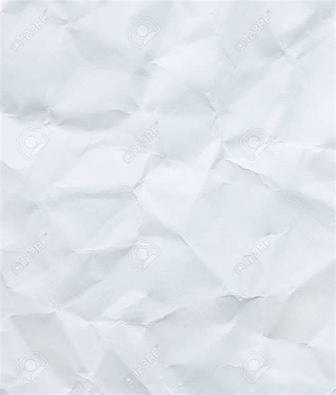 White Creased Paper Texture White Crumpled Paper Background Stock Photo