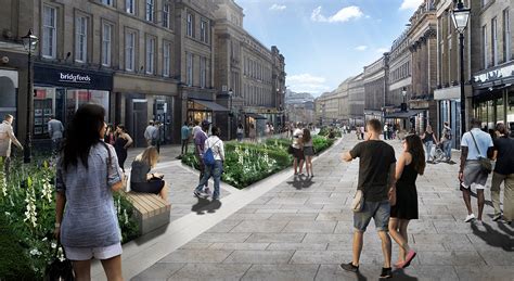 Newcastles Grey Street Goes Green Connecting People And Place