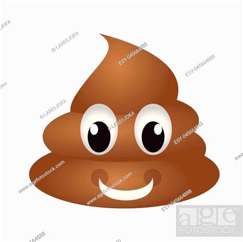 Isolated Happy Poop Emoji Vector Illustration Design Stock Vector