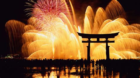 Miyajima Fireworks Bing Wallpaper Download