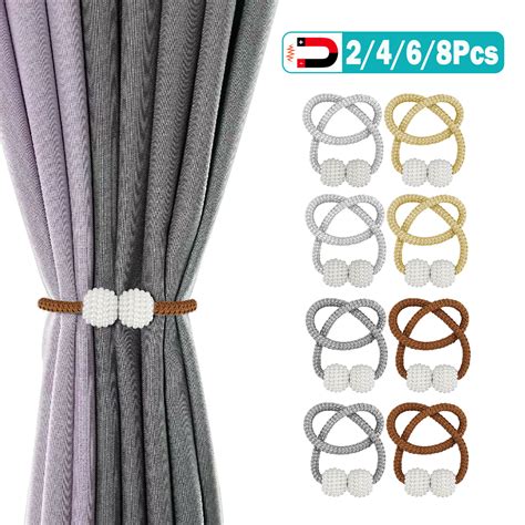 2468pcs Magnetic Curtain Tiebacks Magnetic Tie Backs Curtain