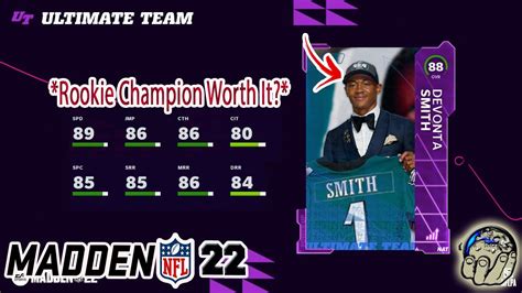 MADDEN 22 ROOKIE CHAMPION WORTH YOUR MUTCOINS AT LAUNCH OR SHOULD GO