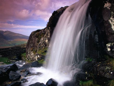 Ireland Irish Countryside Waterfall Waterfall Wallpaper