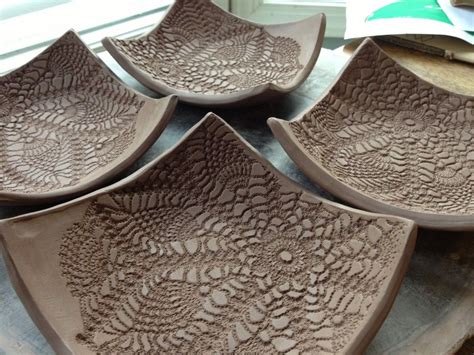 Handbuilt Ceramic Dessert Plates Beginner Pottery Hand Built Pottery