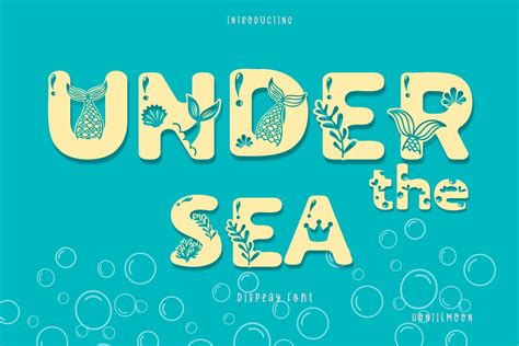 Under The Sea Font By Honiiemoon · Creative Fabrica