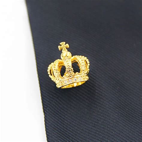Wholesale 3d Crown Shaped Crystal Lapel Pins Gold Crown Lapel Pins Buy Lapel Pins Crown Lapel