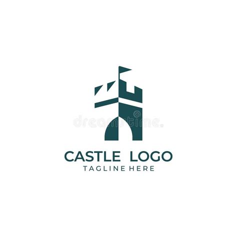 Castle Logo Silhouette Castle Logo With Shield Combination Design