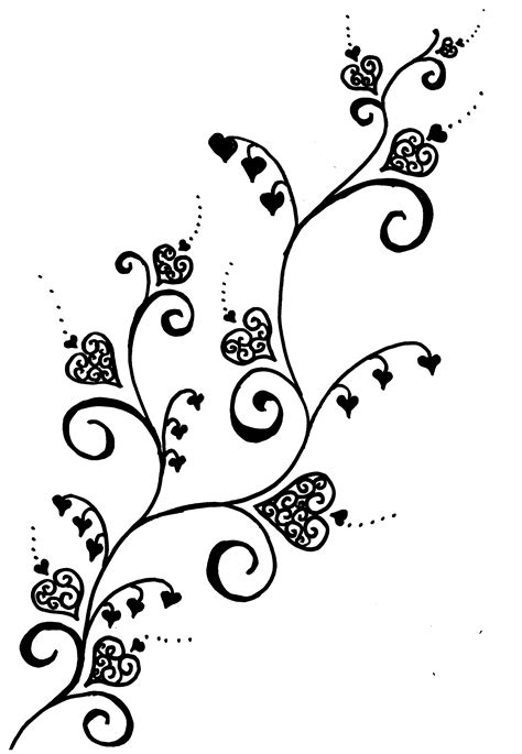 Simple Beautiful Heart Drawing Vine Tattoos Designs Ideas And Meaning